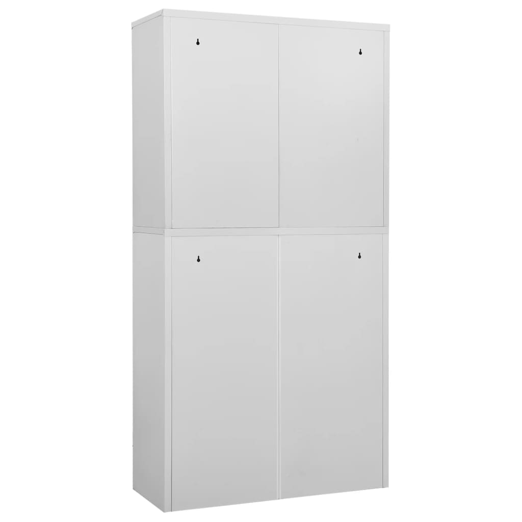 vidaXL Office Cabinet Light Grey 90x40x180 cm Steel