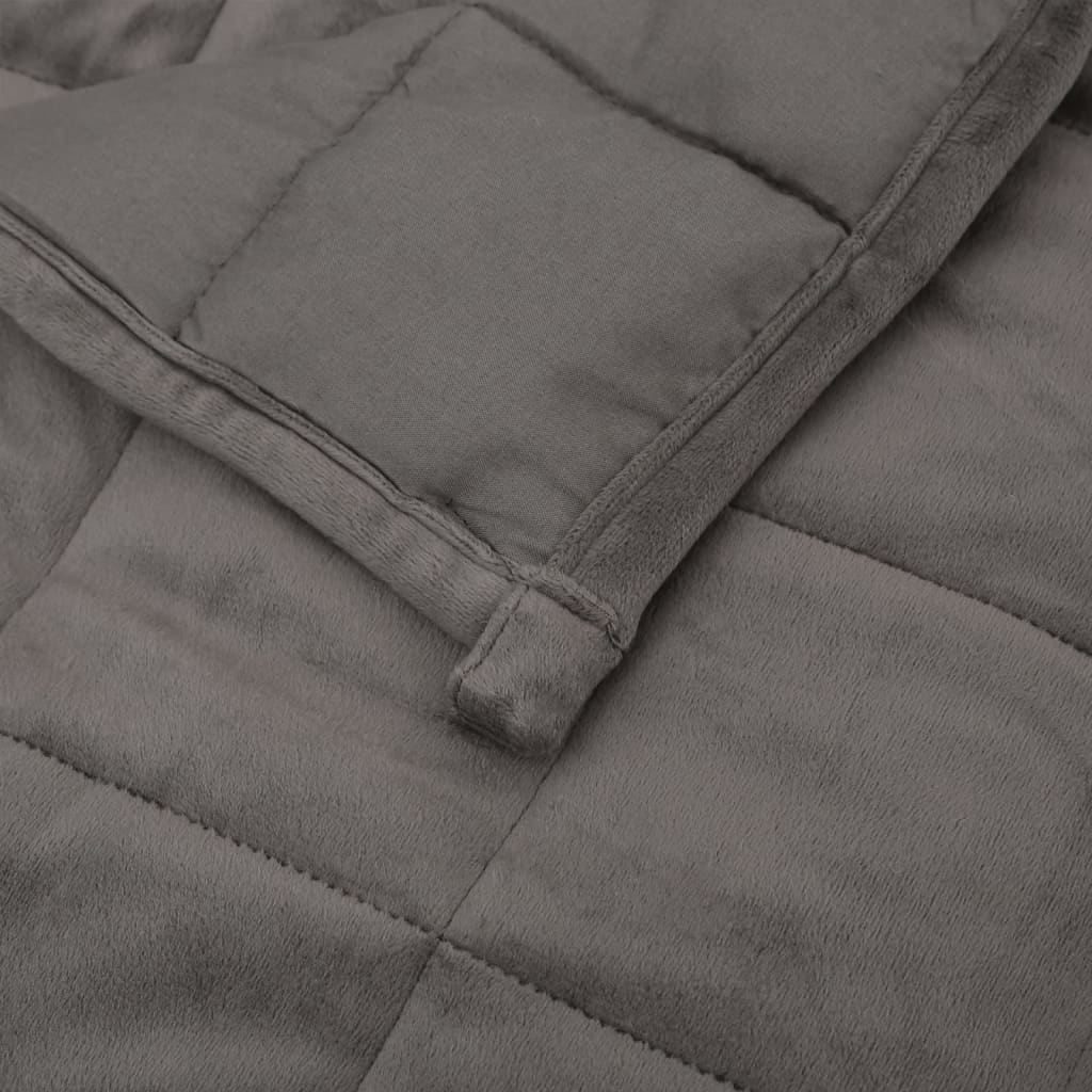 vidaXL Weighted Blanket Grey 220x240 cm King 15 kg Fabric