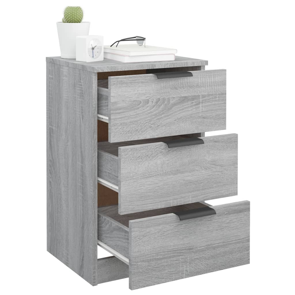 vidaXL Bedside Cabinets 2 pcs Grey Sonoma 40x36x65 cm
