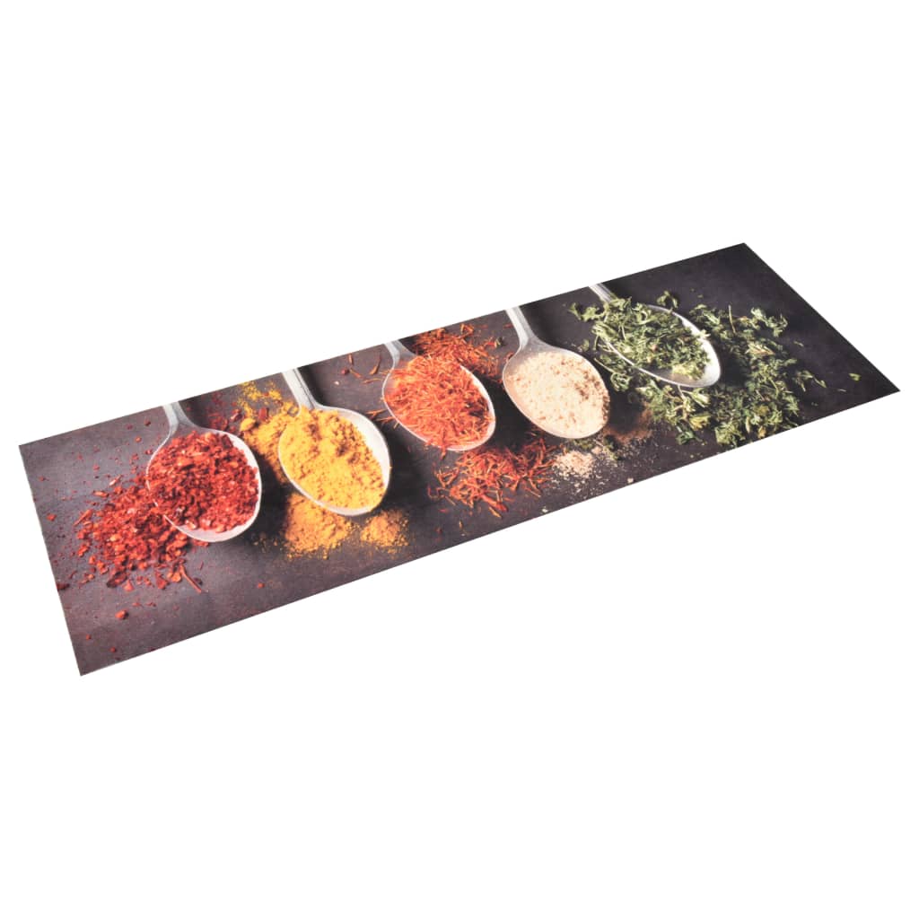 vidaXL Kitchen Carpet Washable Spoons 45x150 cm