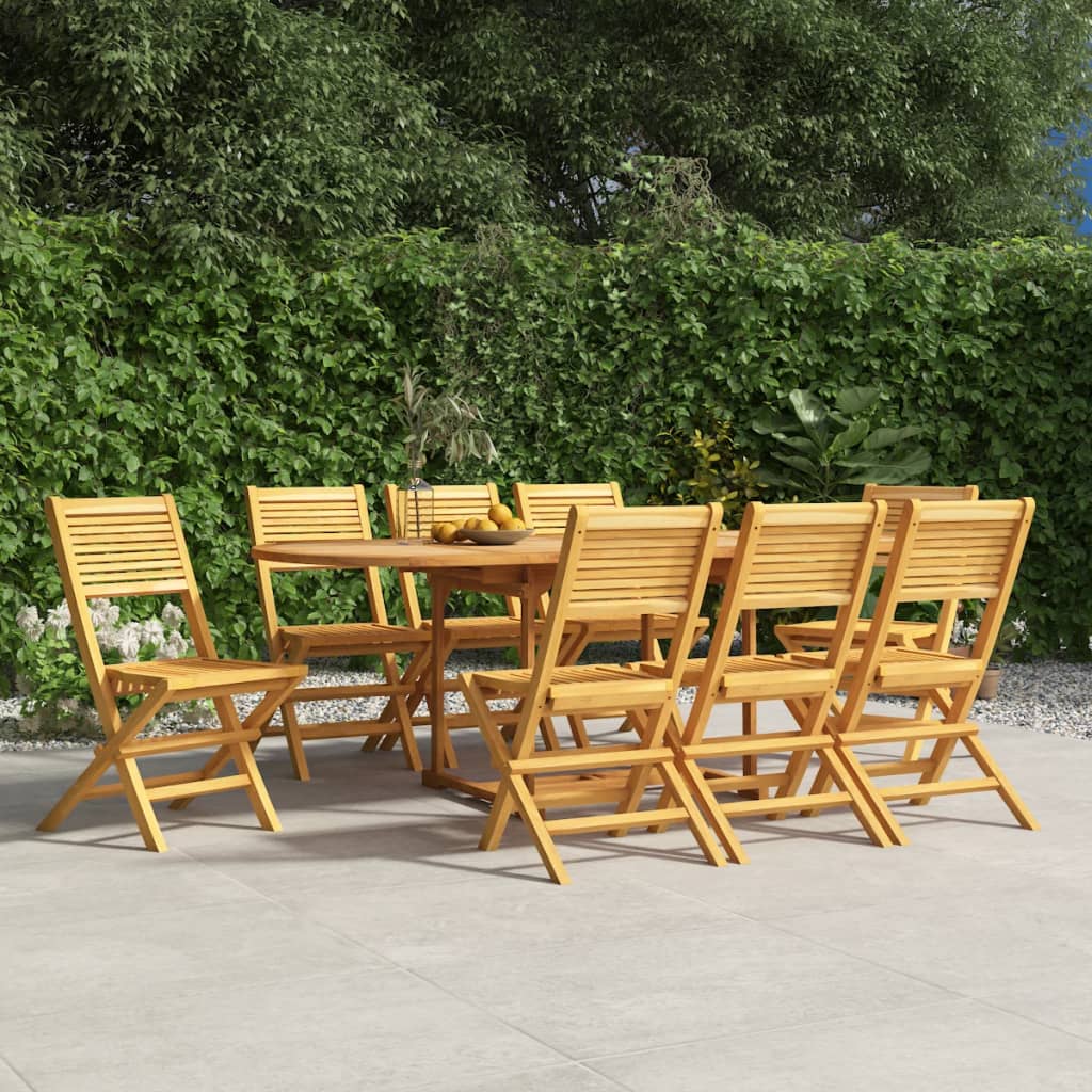 vidaXL Folding Garden Chairs 8 pcs 47x62x90 cm Solid Wood Teak