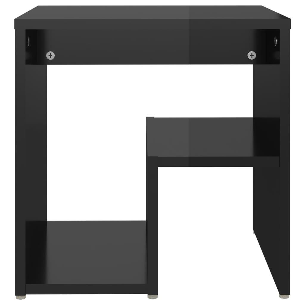 vidaXL Bed Cabinet High Gloss Black 40x30x40 cm Engineered Wood
