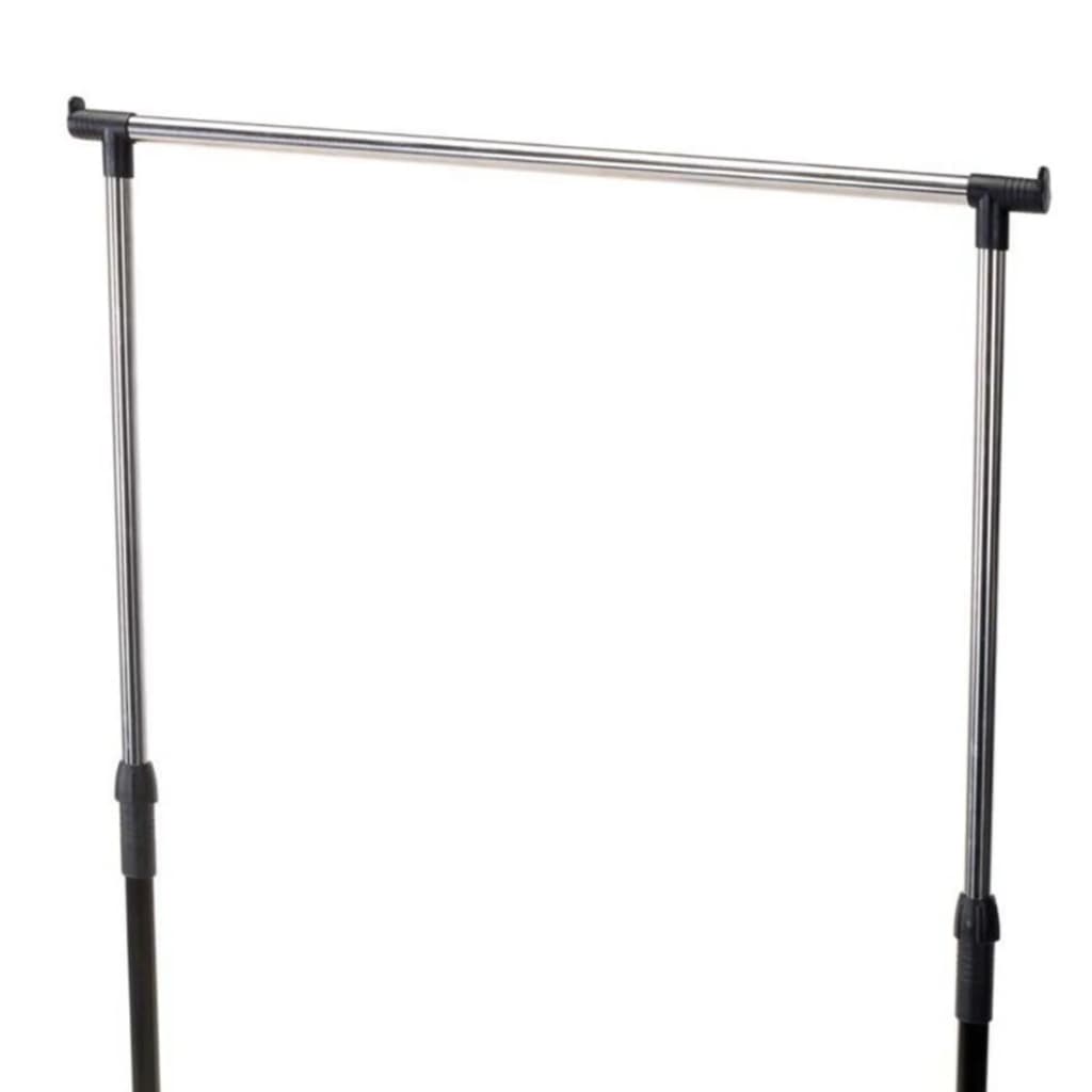 Storage Solutions Clothing Rack Single Hanger with Wheels Adjustable 80x42x(90-165) cm
