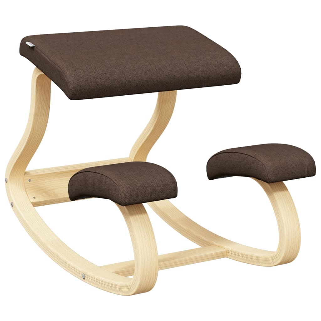 vidaXL Kneeling Chair Brown 48x71x51 cm Birch Plywood