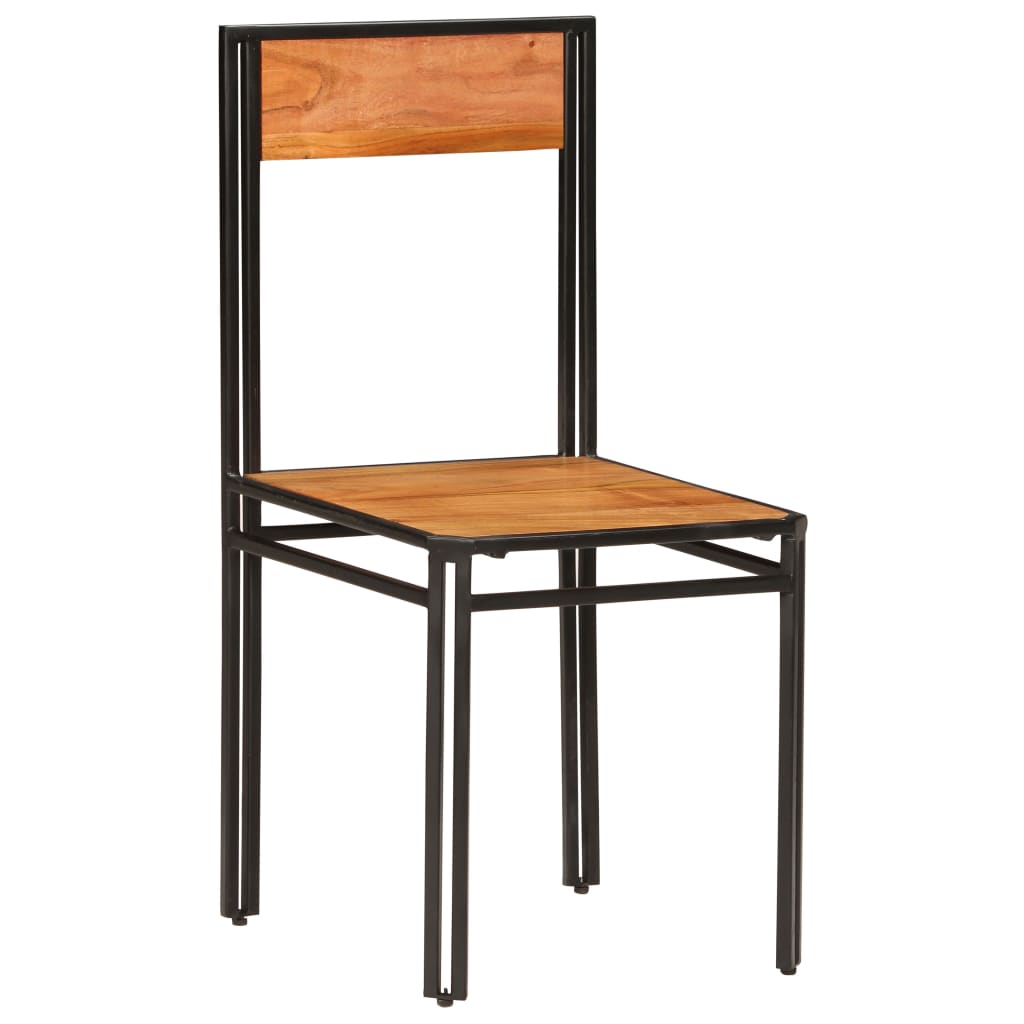 vidaXL Dining Chairs 6 pcs Solid Acacia Wood with Sheesham Finish