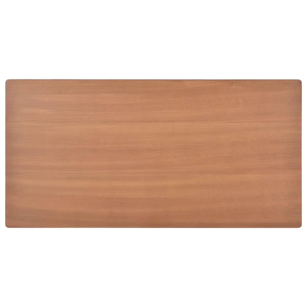 vidaXL Dining Table Brown 120x60x73 cm Solid Plywood Steel