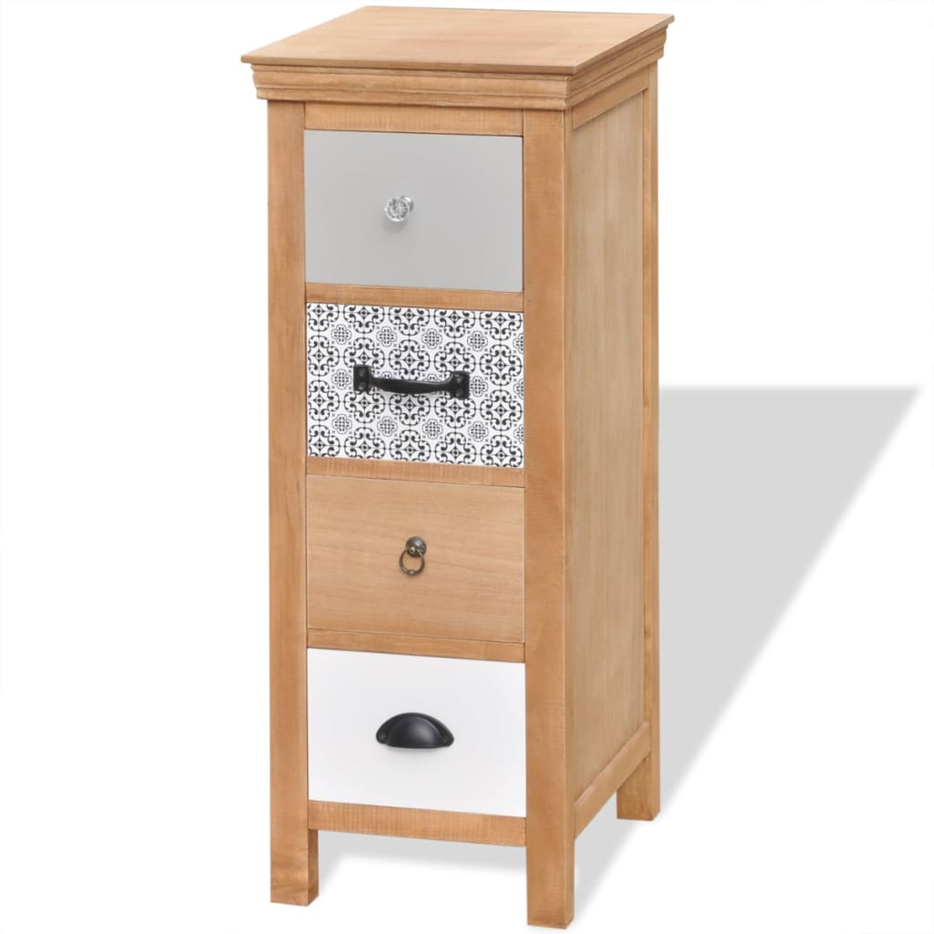 vidaXL Drawer Cabinet 35x35x90 cm Solid Wood
