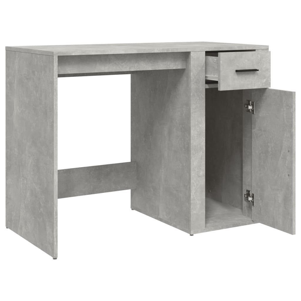 vidaXL Desk Concrete Grey 100x49x75 cm Engineered Wood
