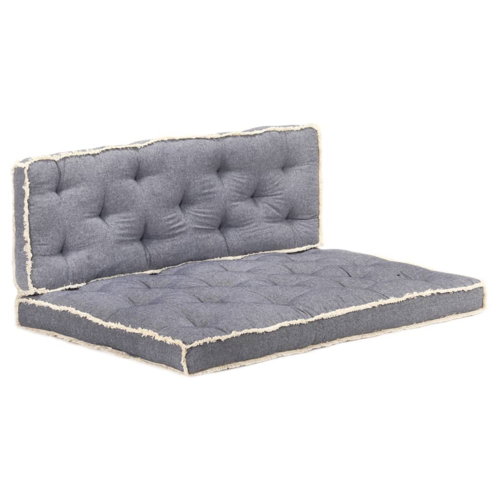 vidaXL 2 Piece Pallet Sofa Cushion Set Blue