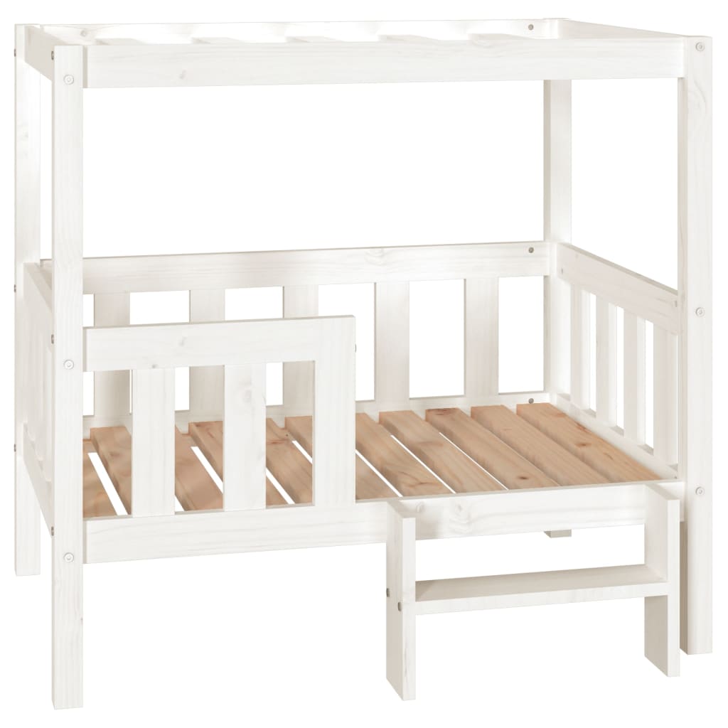 vidaXL Dog Bed White 95.5x73.5x90 cm Solid Wood Pine