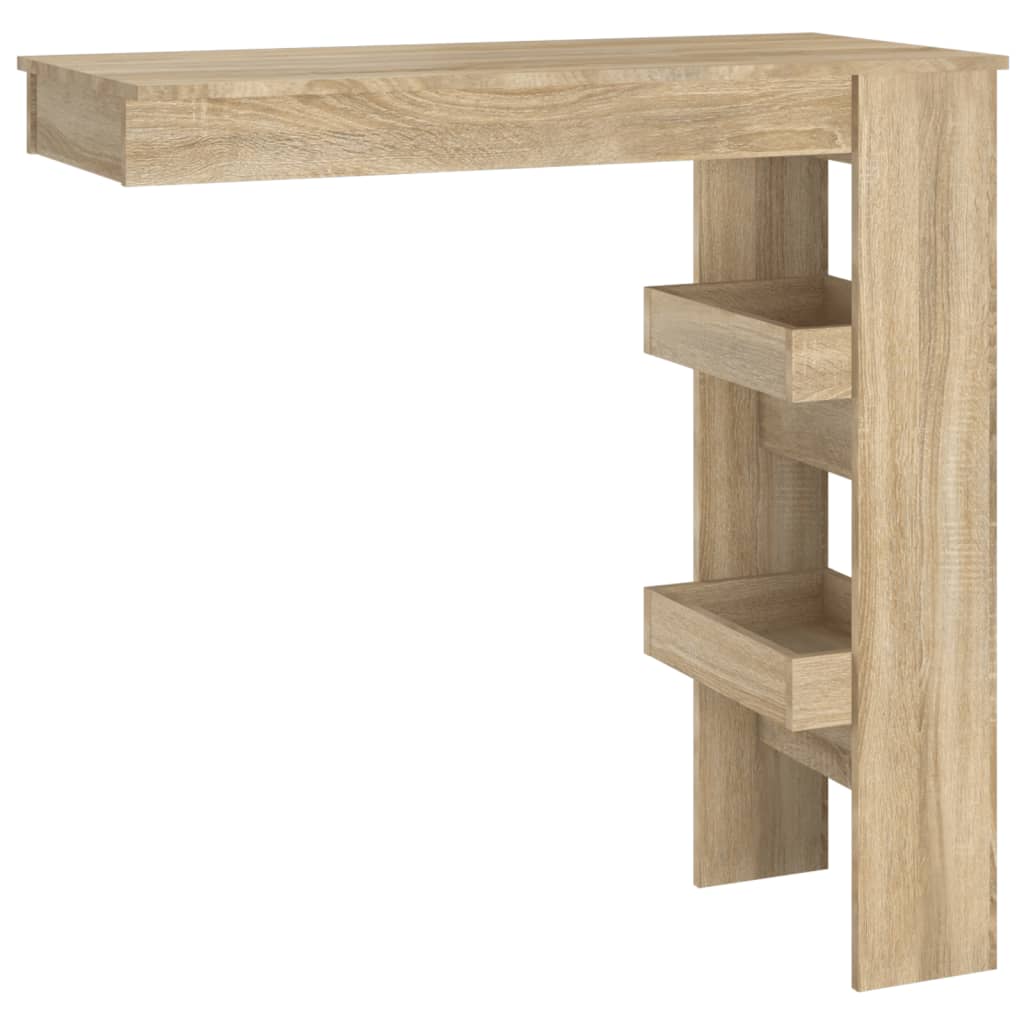 vidaXL Wall Bar Table Sonoma Oak 102x45x103.5 cm Engineered Wood