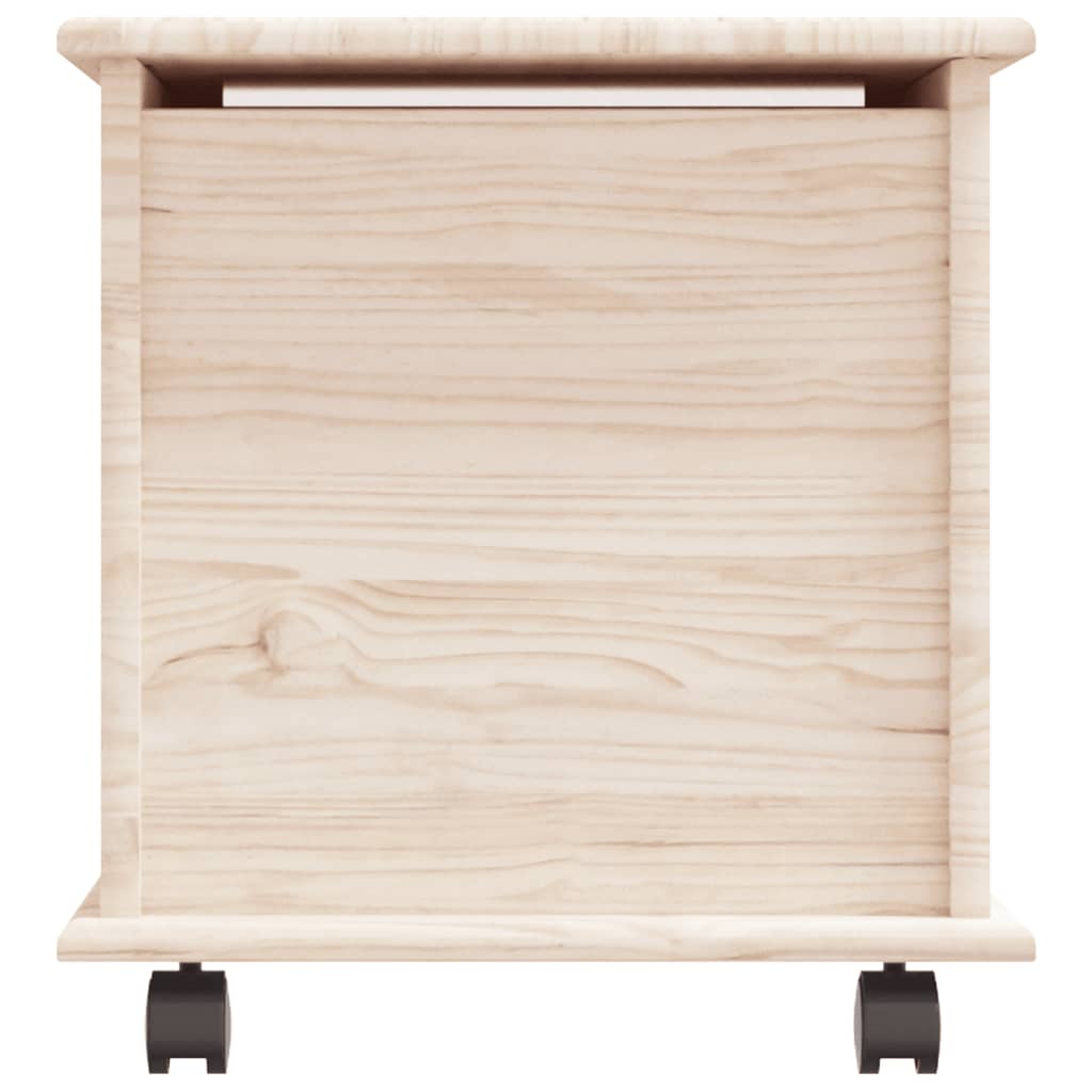 vidaXL Storage Chest with Wheels ALTA 73x39.5x44 cm Solid Wood Pine