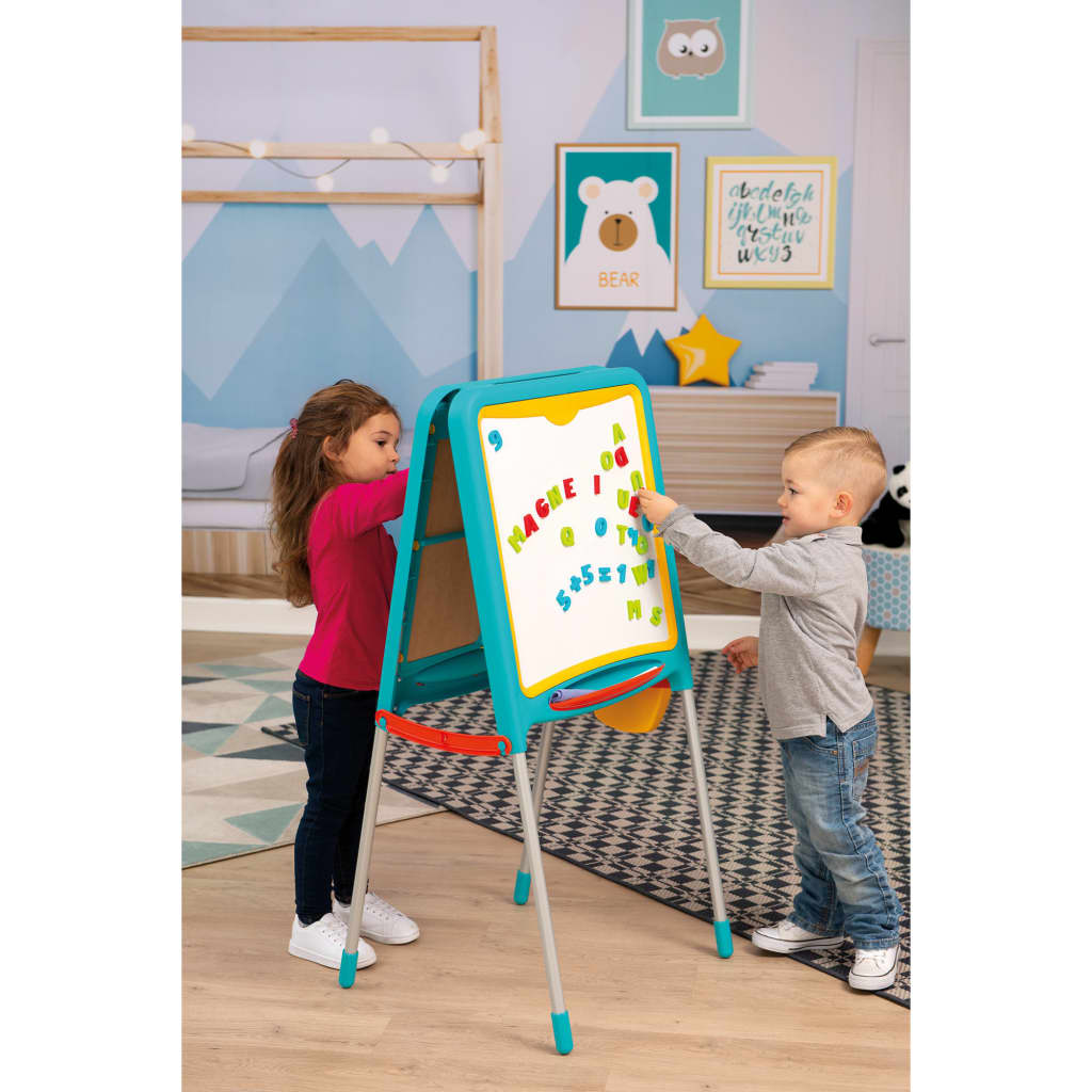 Smoby Kids Drawing Board Turquoise and Yellow
