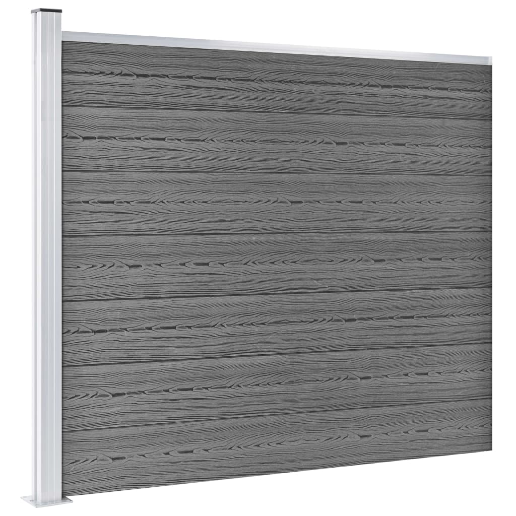 vidaXL Fence Panel Set WPC 526x146 cm Grey