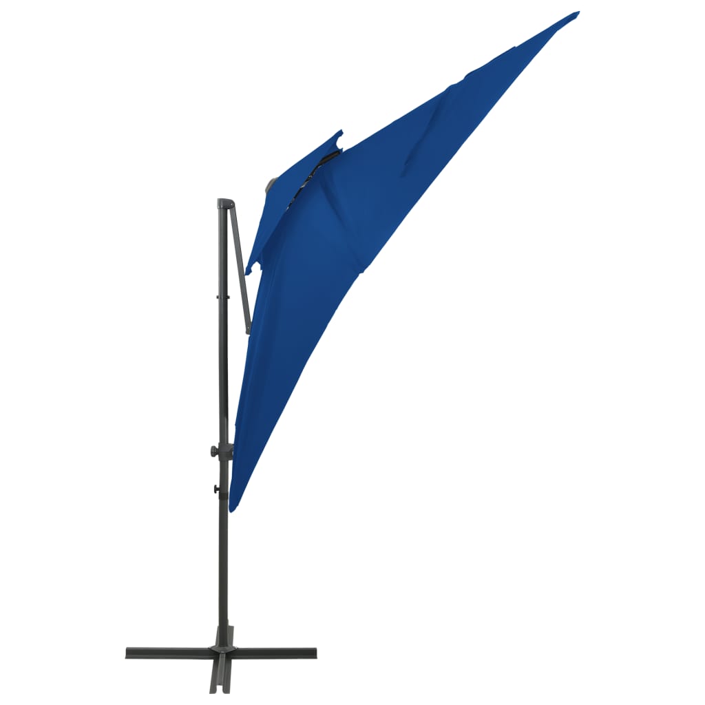 vidaXL Cantilever Umbrella with Double Top Azure Blue 250x250 cm