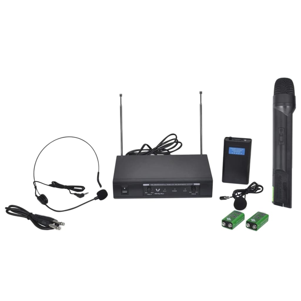 Receiver with 1 Wireless Microphone and 1 Wireless Headset VHF