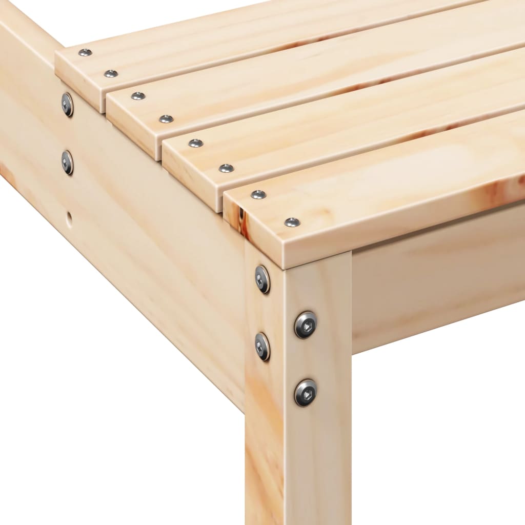 vidaXL Picnic Table 110x134x75 cm Solid Wood Pine