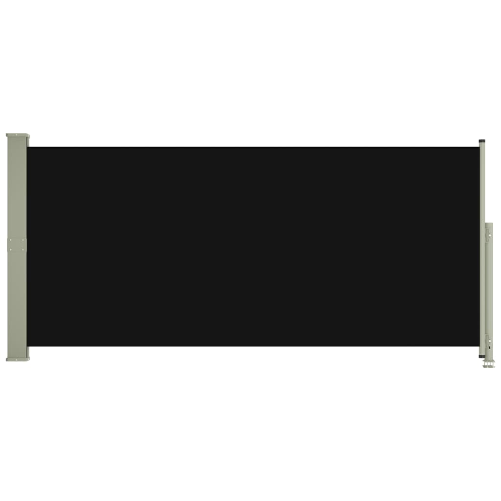 vidaXL Patio Retractable Side Awning 140x300 cm Black