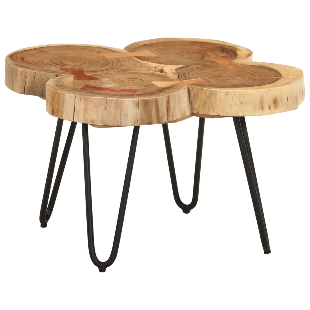vidaXL Coffee Table 36 cm 4 Trunks Solid Wood Acacia