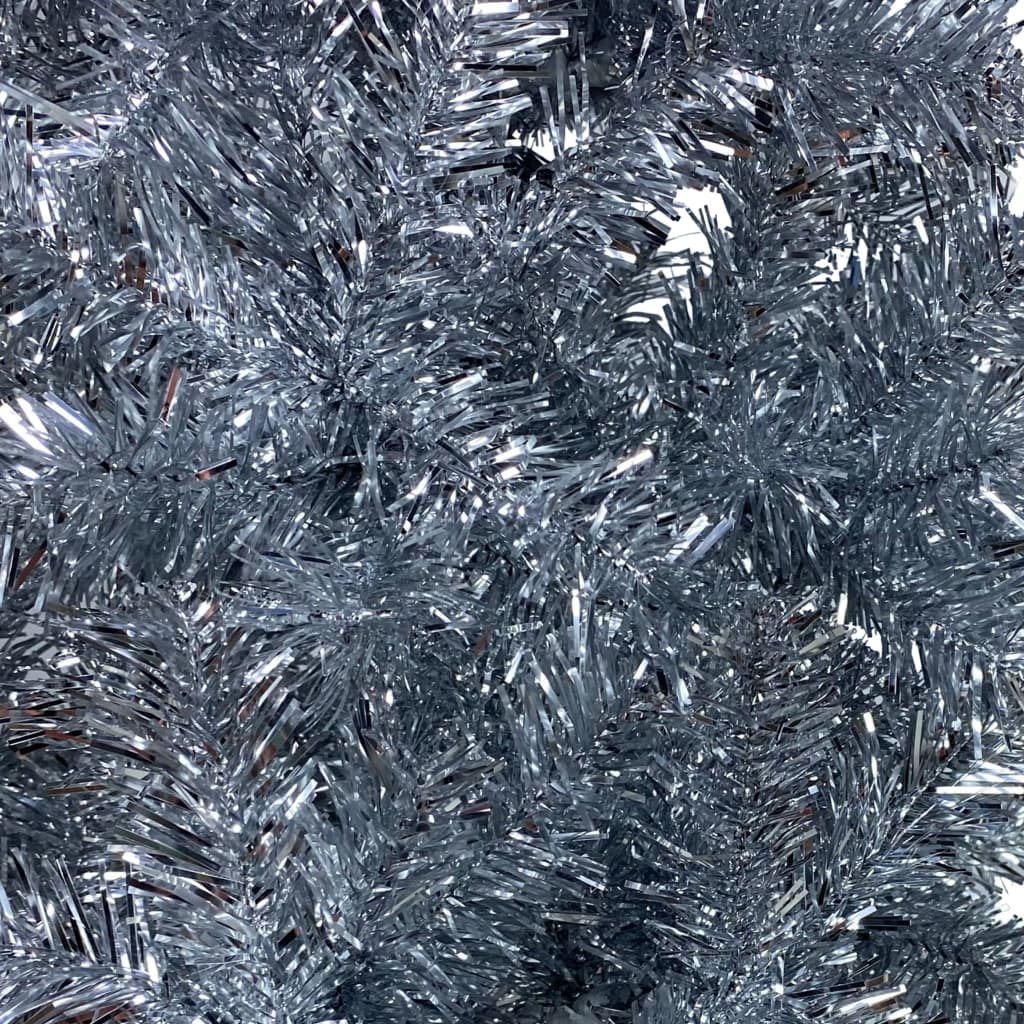 vidaXL Slim Pre-lit Christmas Tree Silver 120 cm