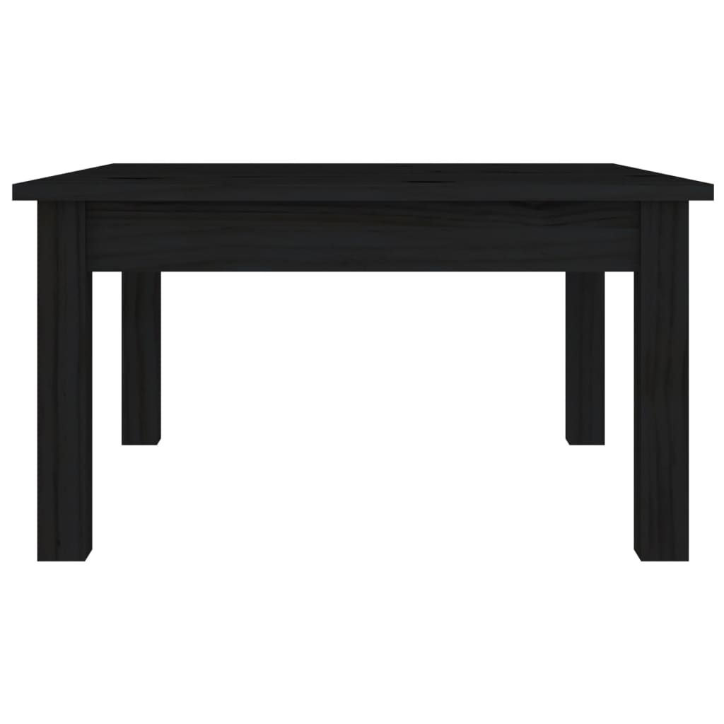 vidaXL Coffee Table Black 55x55x30 cm Solid Wood Pine