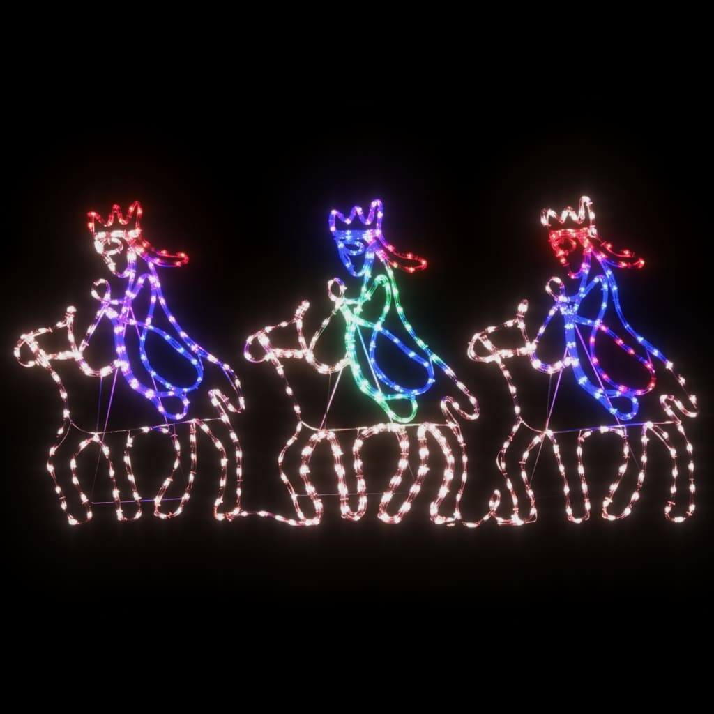 vidaXL Christmas Three Wise Men Figure with 504 LEDs 70x50 cm