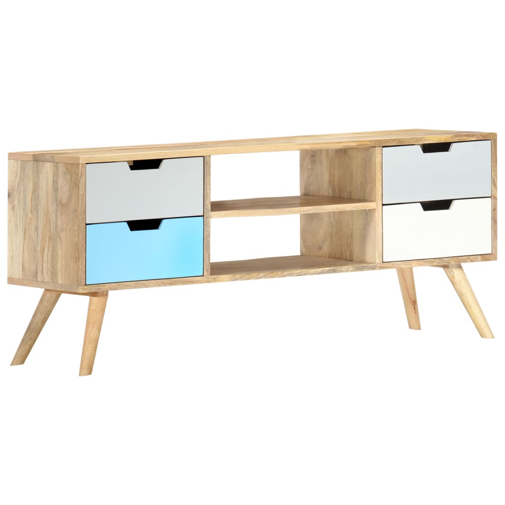 vidaXL TV Cabinet 110x35x48 cm Solid Mango Wood