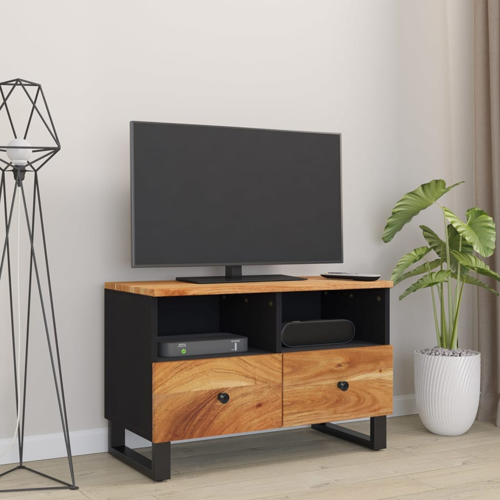 vidaXL TV Cabinet 70x33x46cm Solid Wood Acacia