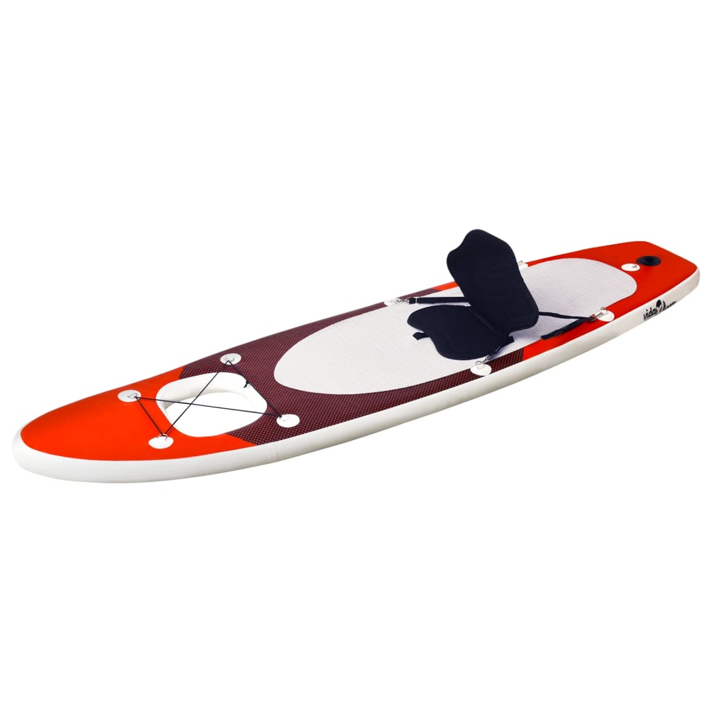 vidaXL Inflatable Stand Up Paddle Board Set Red 300x76x10 cm