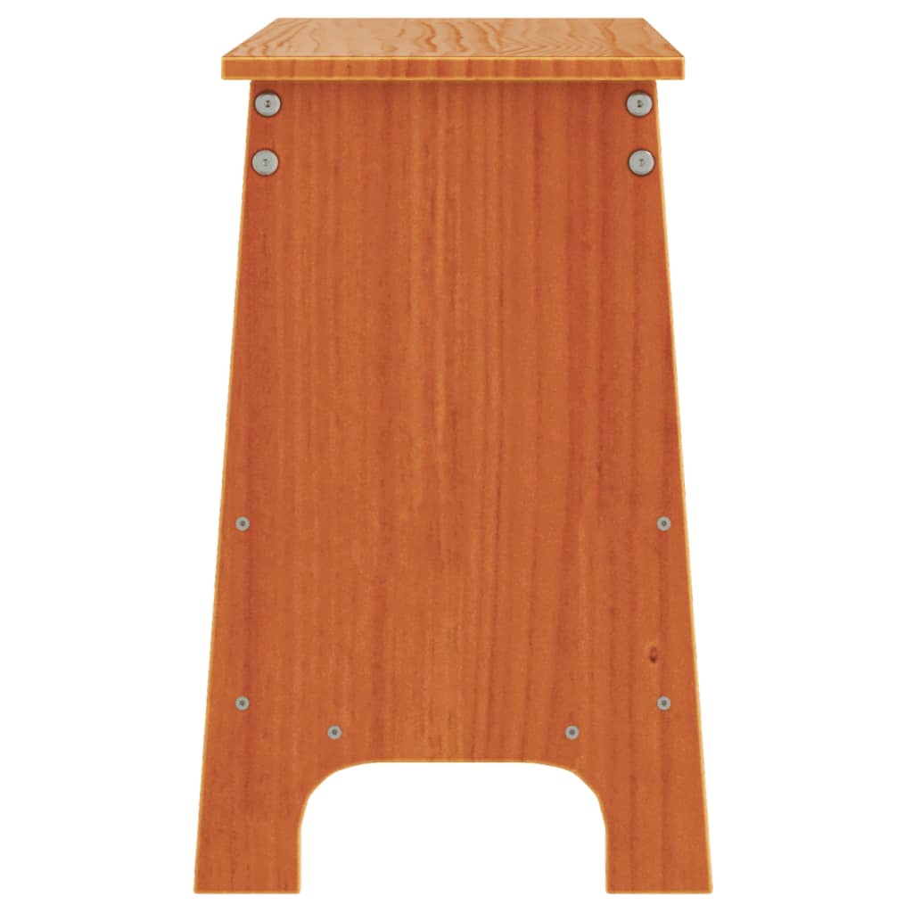 vidaXL Hall Bench Wax Brown 100x28x45 cm Solid Wood Pine
