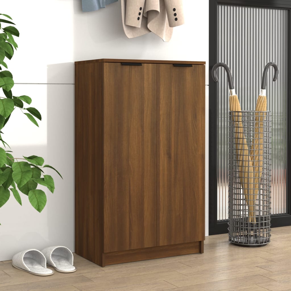 vidaXL Shoe Cabinet Brown Oak 59x35x100 cm Engineered Wood