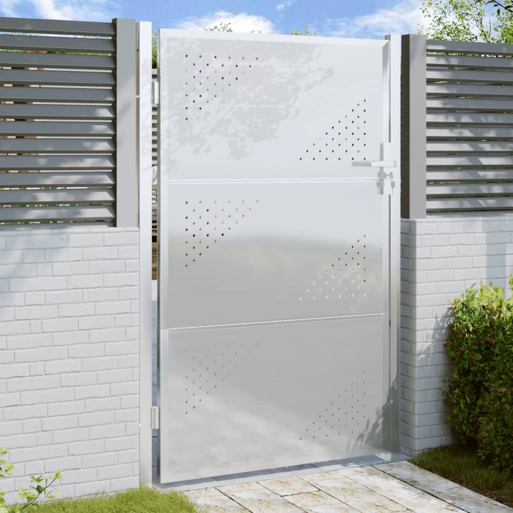 vidaXL Garden Gate 100x150 cm Stainless Steel