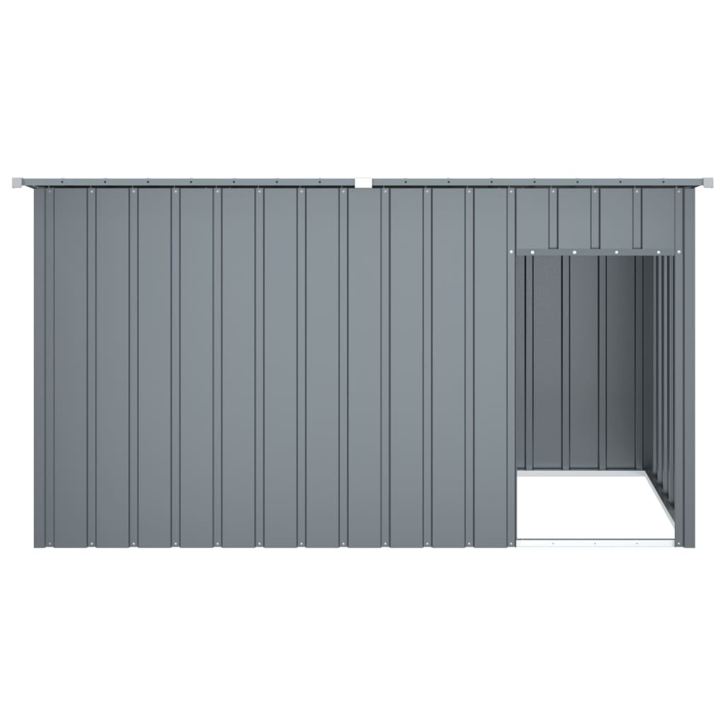 vidaXL Dog House with Roof Anthracite 196x91x110 cm Galvanised Steel