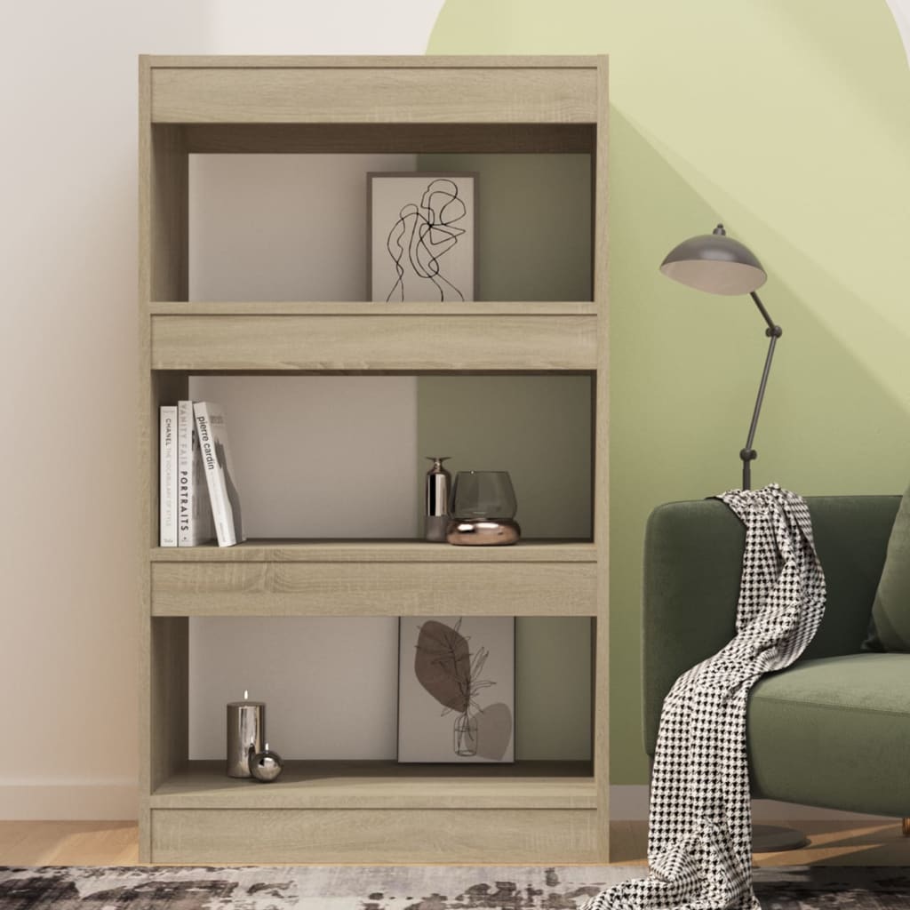 vidaXL Book Cabinet/Room Divider Sonoma Oak 60x30x103 cm Engineered Wood