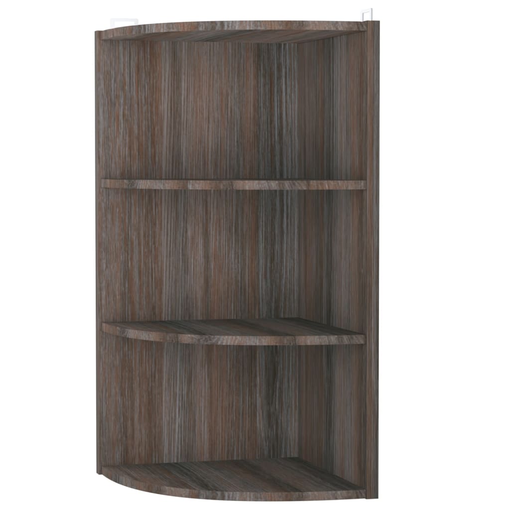 vidaXL Wall Corner Shelf Grey and Sonoma Oak 30x31.5x60 cm Engineered Wood