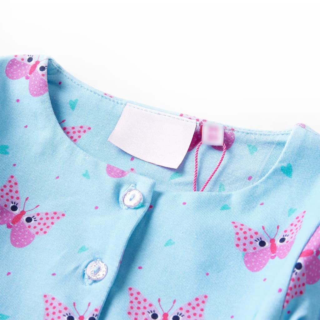 Kids' Dress with Buttons Sleeveless Blue 92