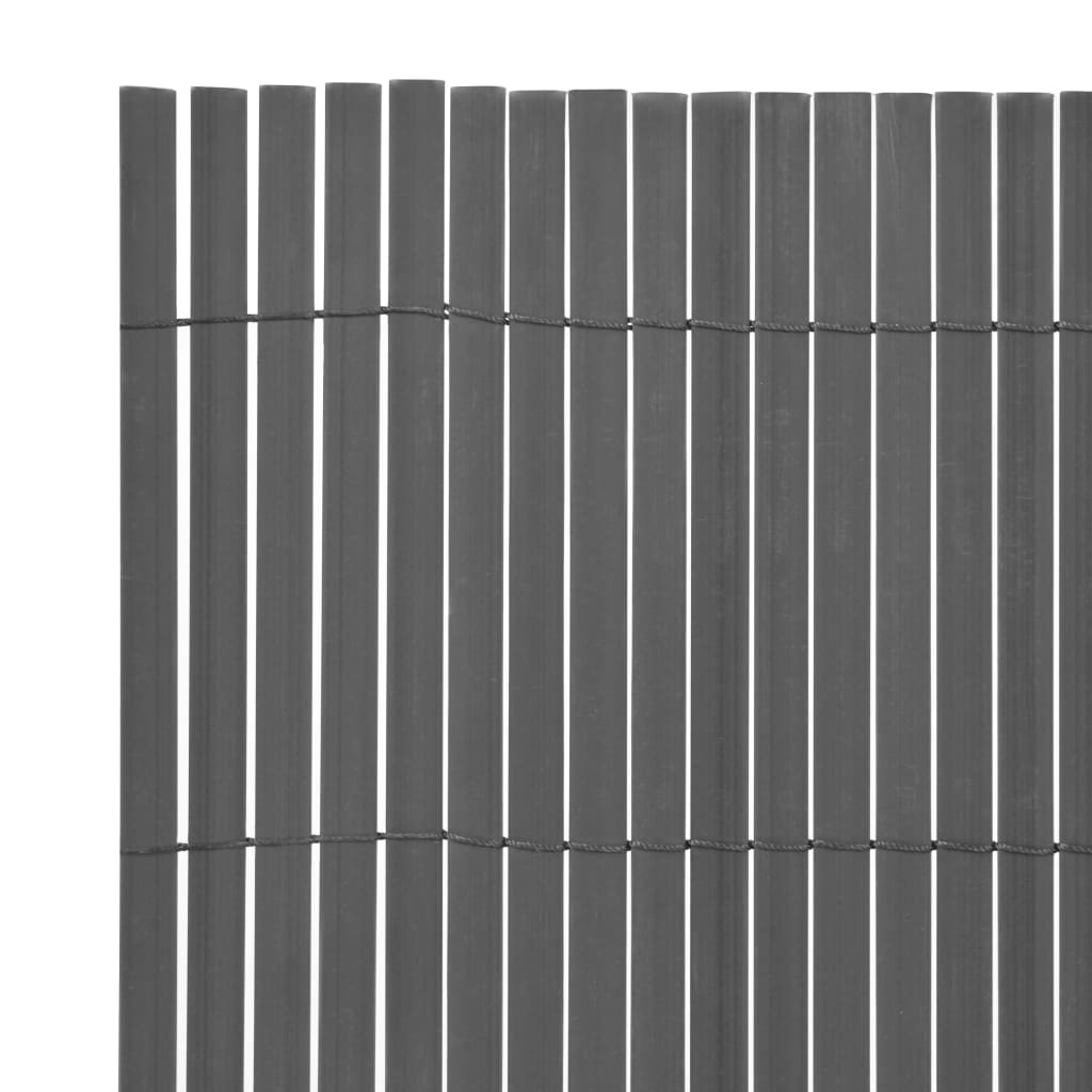 vidaXL Double-Sided Garden Fence PVC 150x500 cm Grey