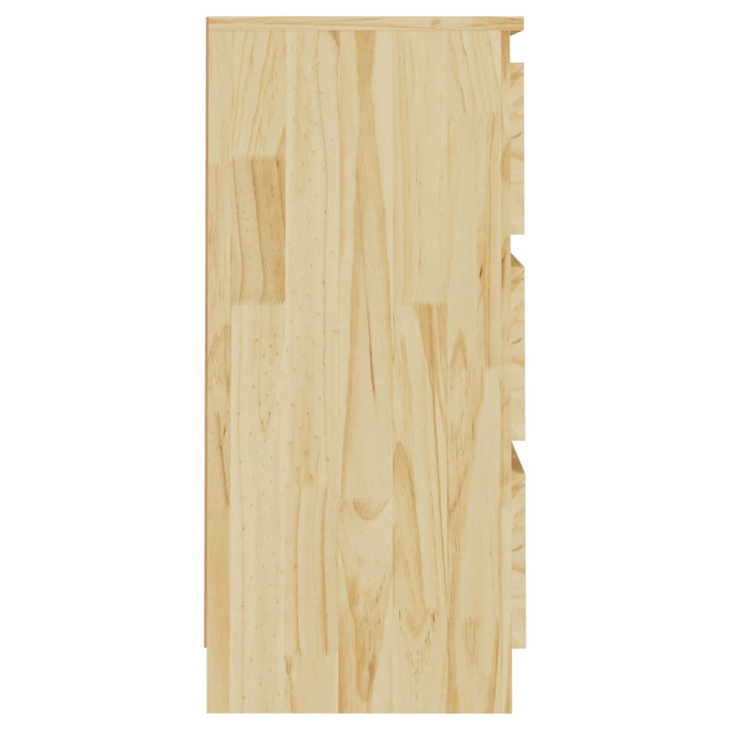vidaXL Bedside Cabinet 40x29.5x64 cm Solid Pine Wood