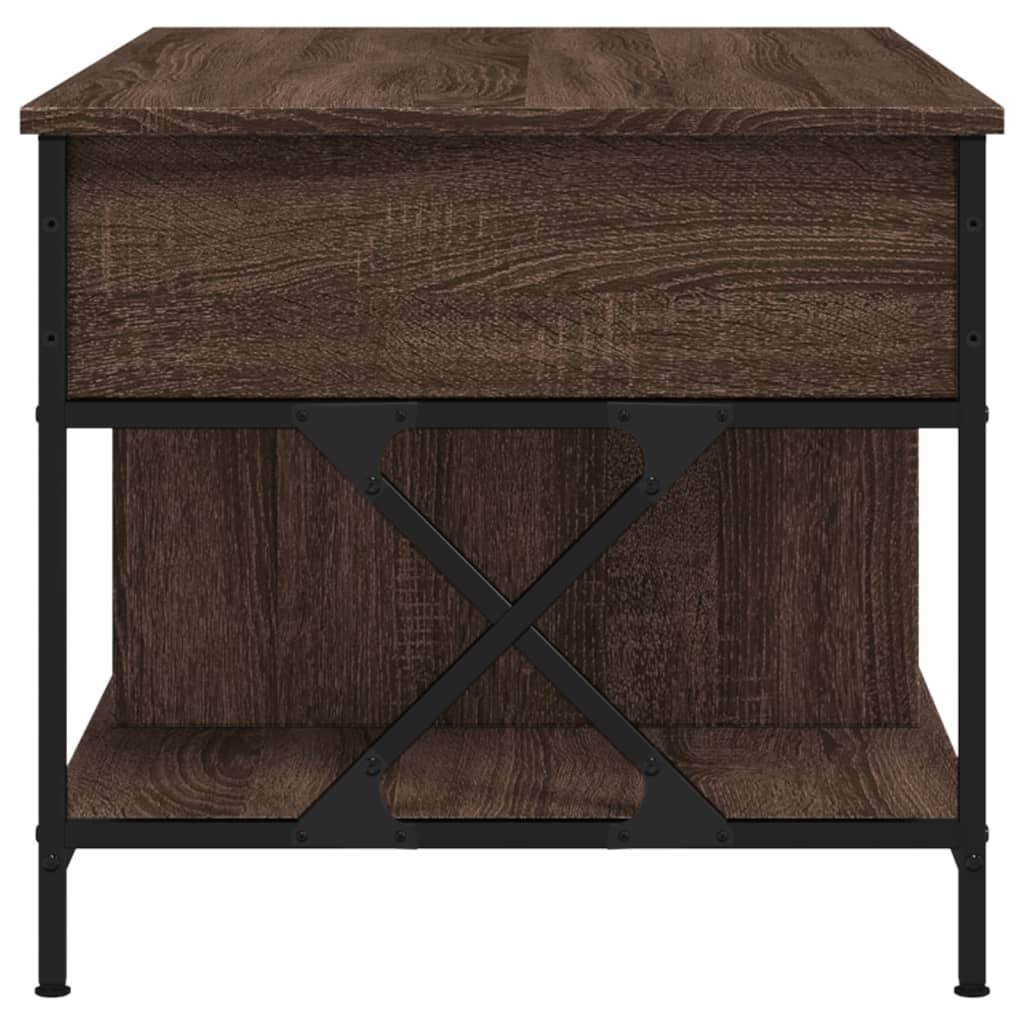 vidaXL Coffee Table Brown Oak 100x55x50 cm Engineered Wood and Metal