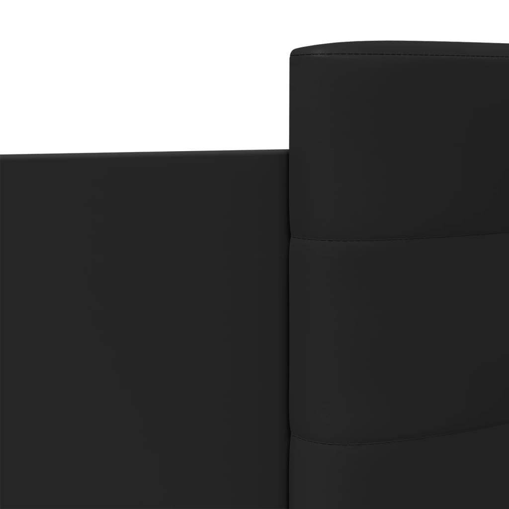 vidaXL Bed Frame with Headboard and LED Lights Black 90x190 cm Single
