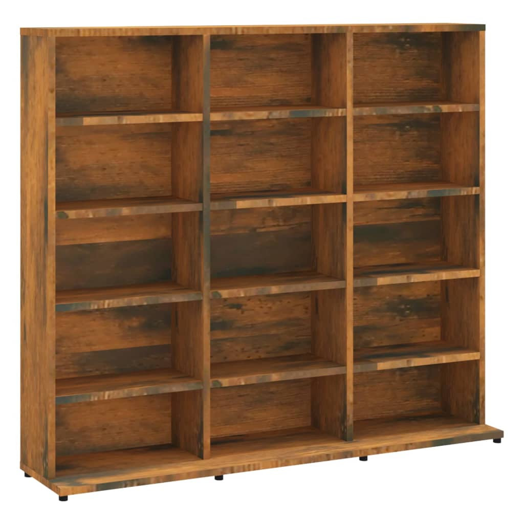 vidaXL CD Cabinet Smoked Oak 102x23x89.5 cm Engineered Wood