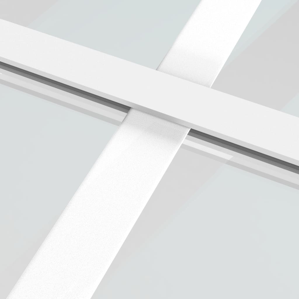 vidaXL Sliding Door Frosted ESG Glass and Aluminium 90x205 cm White
