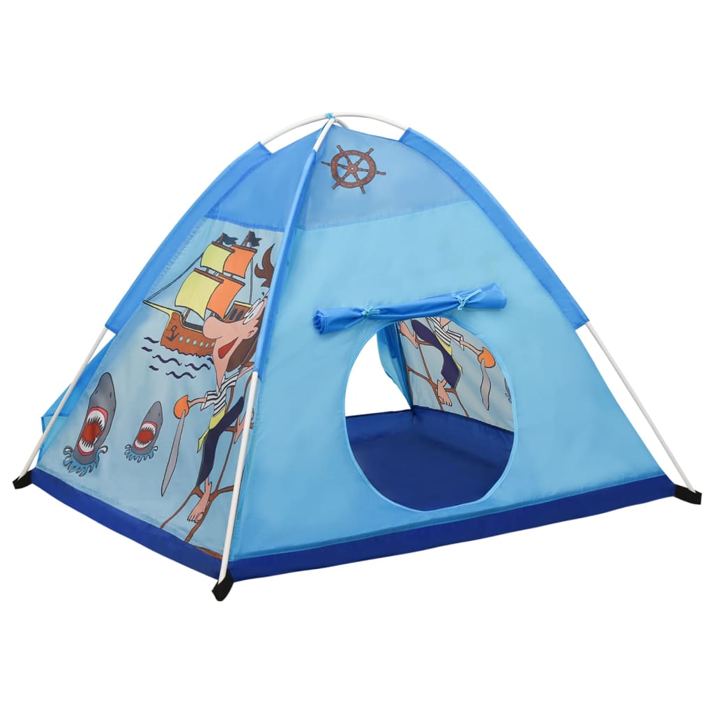 vidaXL Children Play Tent with 250 Balls Blue 120x120x90 cm