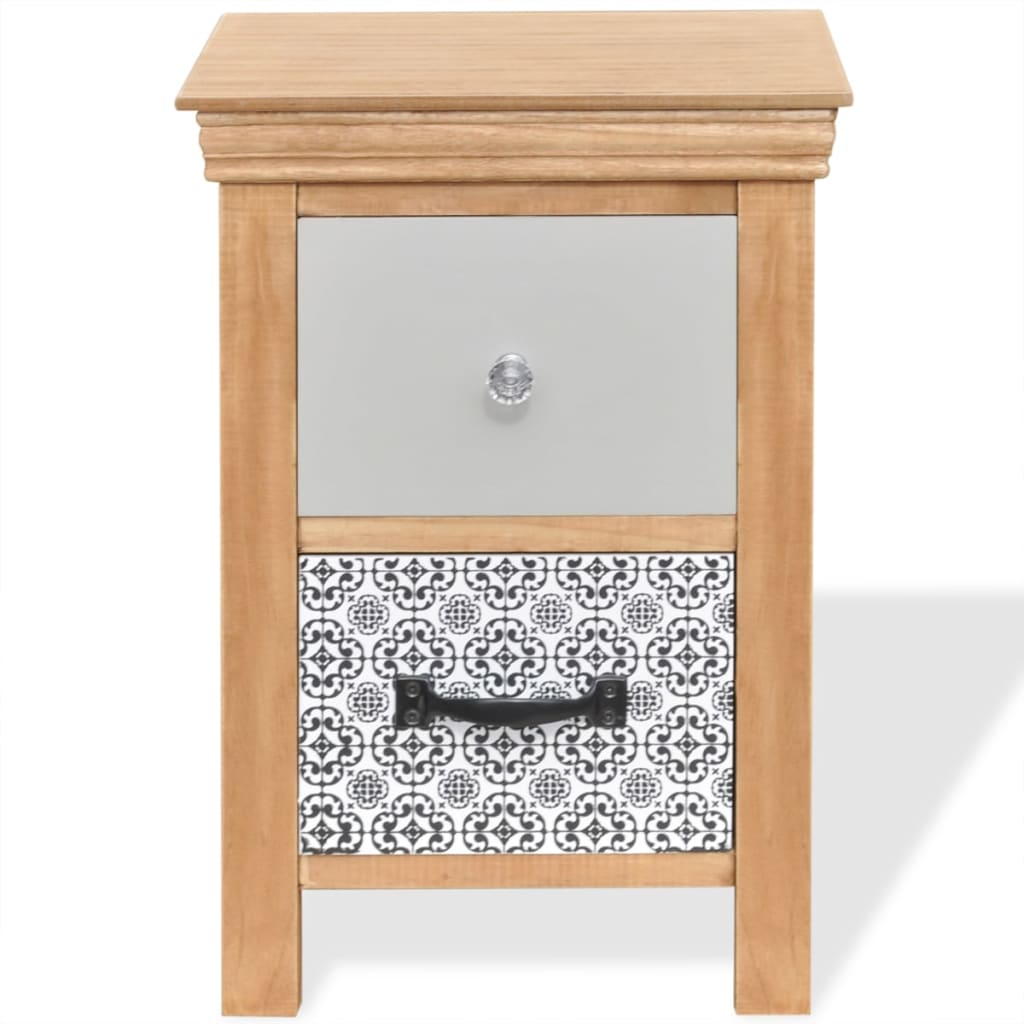 vidaXL Drawer Cabinets 2 pcs 34x34x46 cm Solid Wood