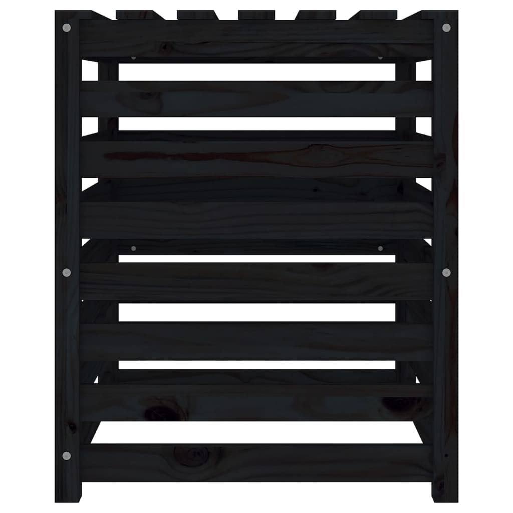 vidaXL Composter Black 63.5x63.5x77.5 cm Solid Wood Pine