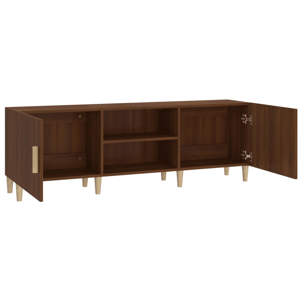 vidaXL TV Cabinet Brown Oak 150x30x50 cm Engineered Wood