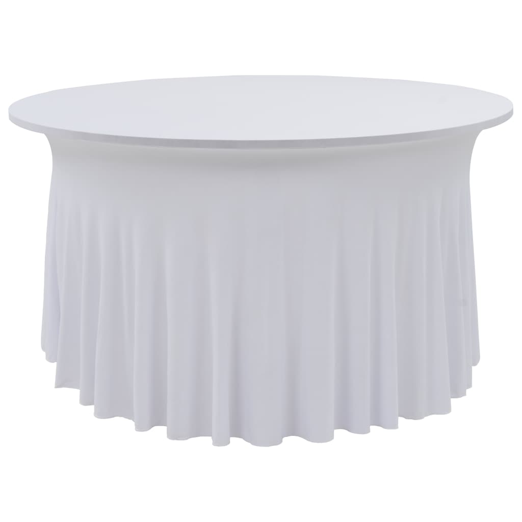 vidaXL 2 pcs Stretch Table Covers with Skirt 180x74 cm White