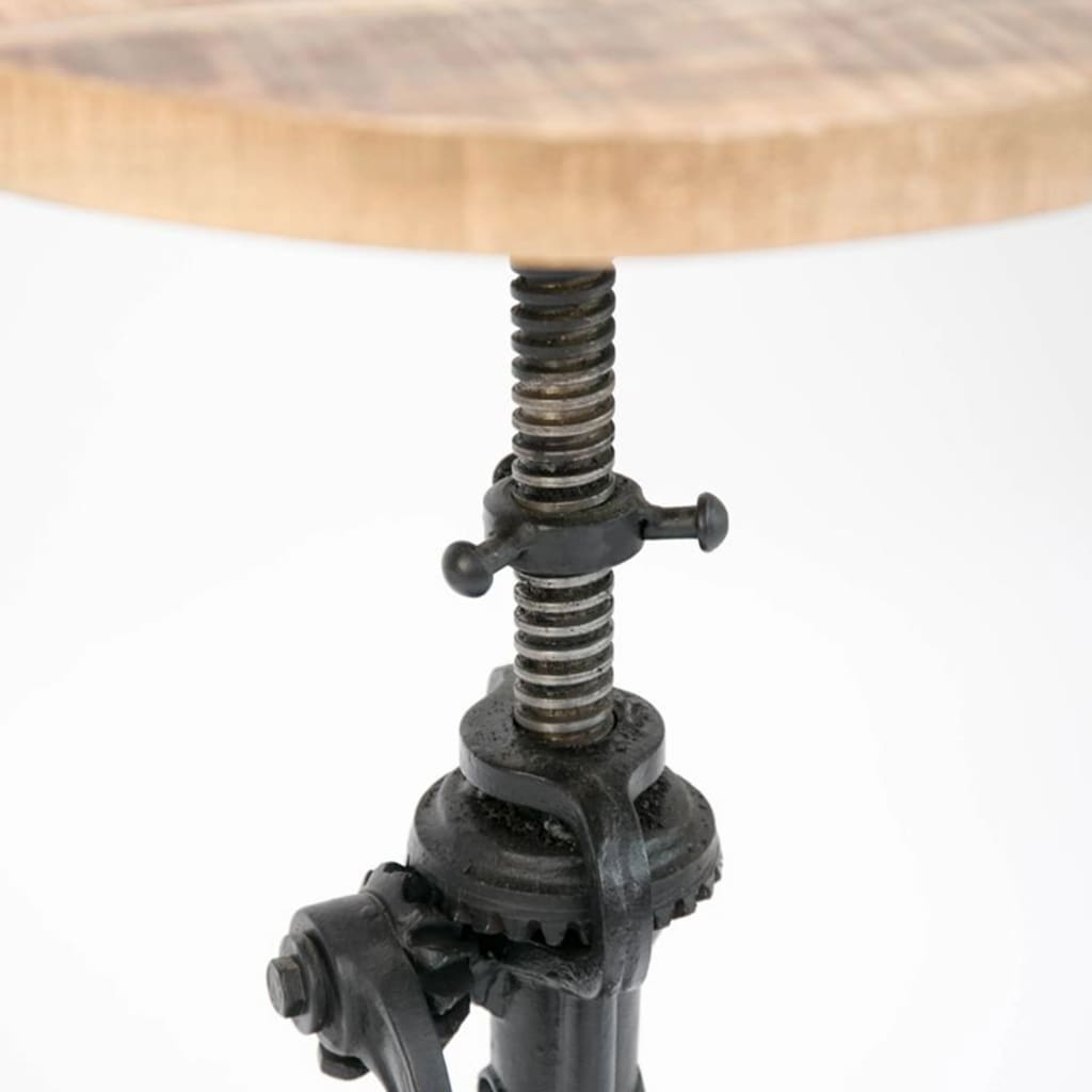 LABEL51 Stool Side Table 32x32x48-65 cm Wood/Black