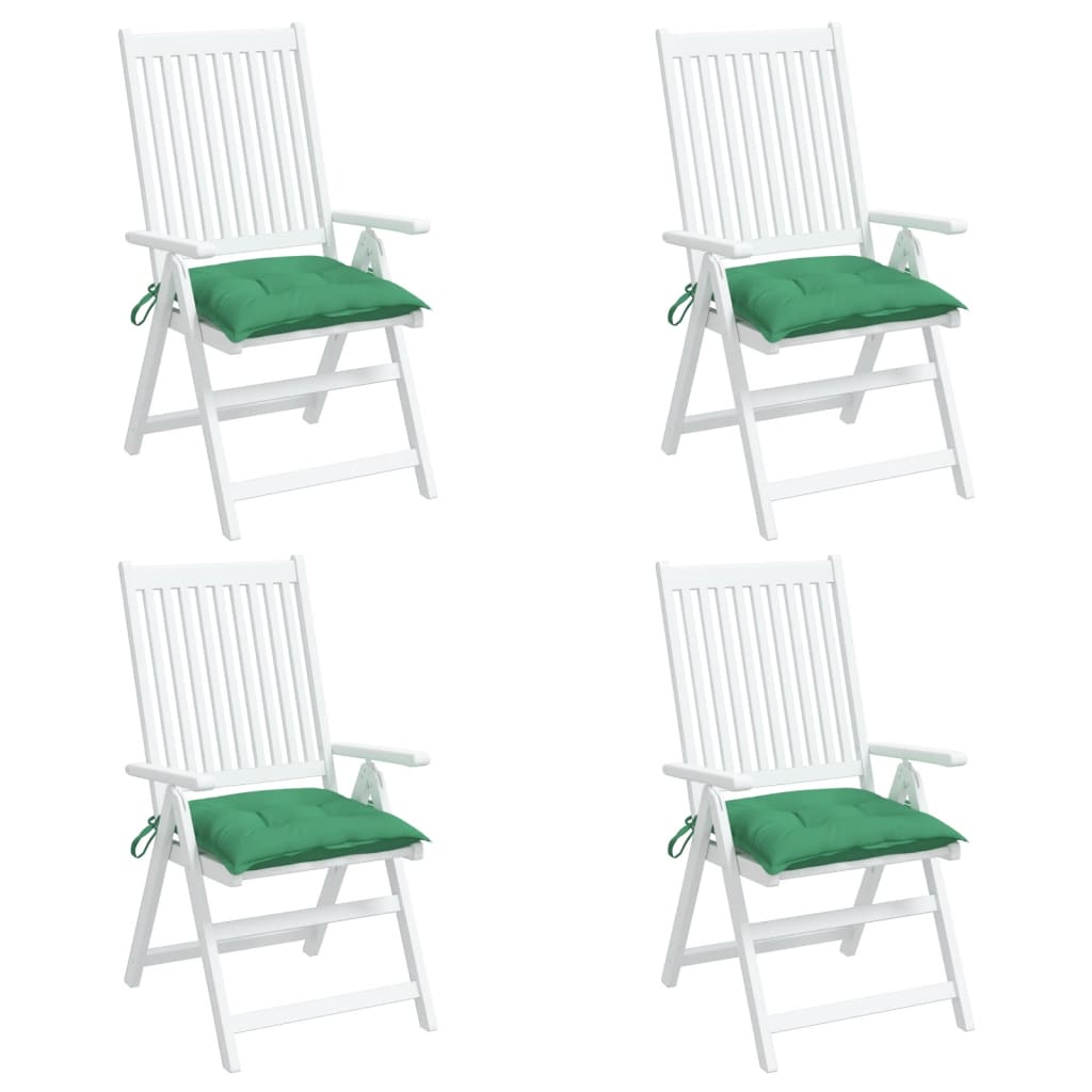 vidaXL Chair Cushions 4 pcs 40x40x7 cm Oxford Fabric Green