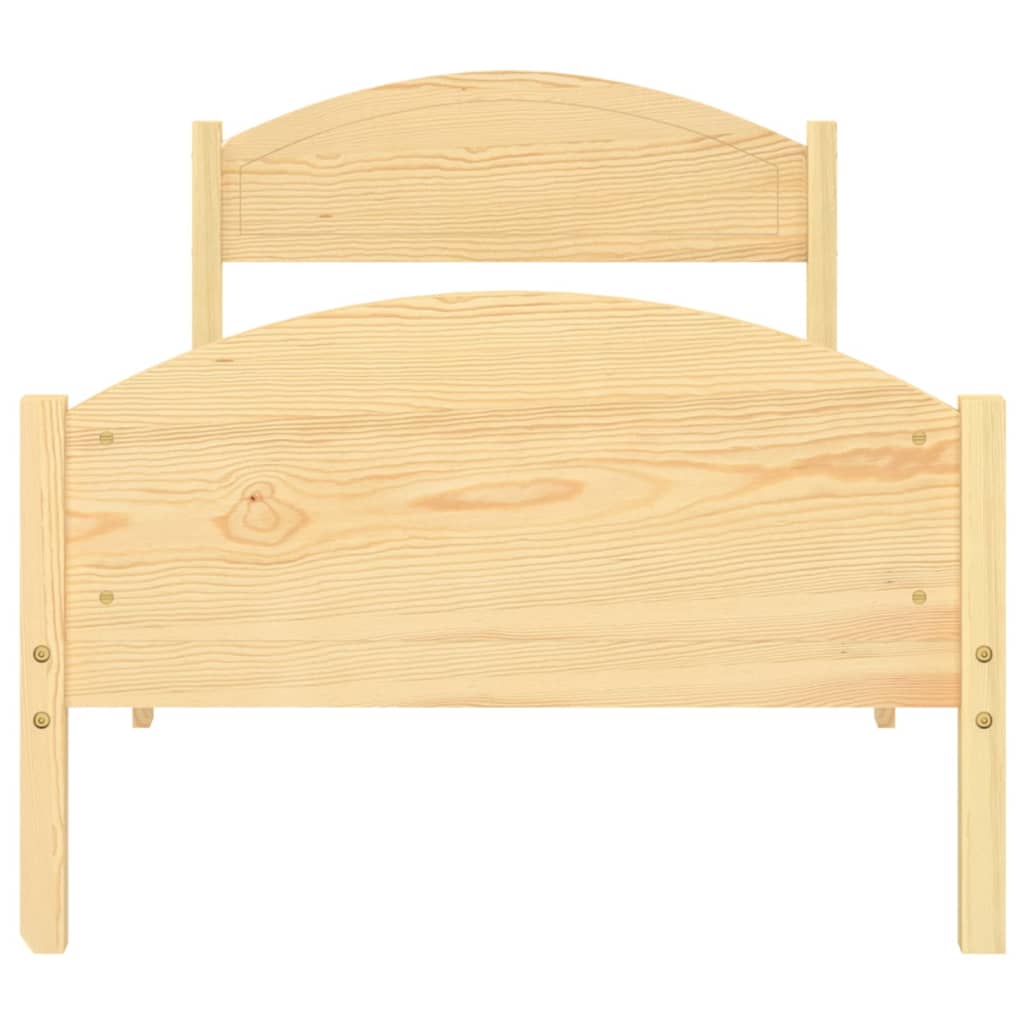 vidaXL Bed Frame Solid Pine Wood 90x200 cm
